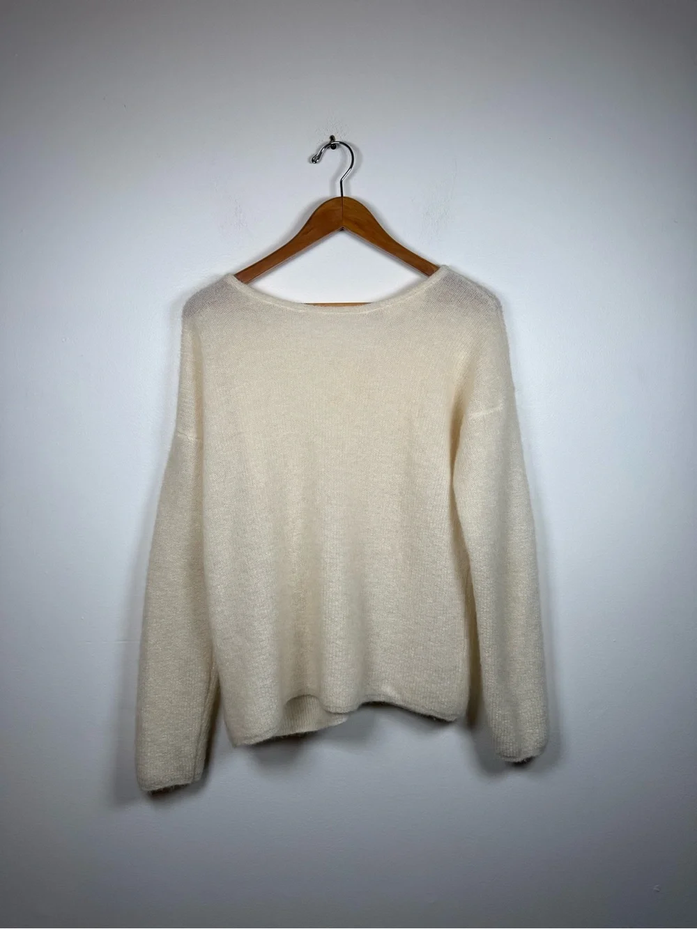 Sezane Gaspard Mohair Blend Cardigan Ecru - Picture 7 of 7